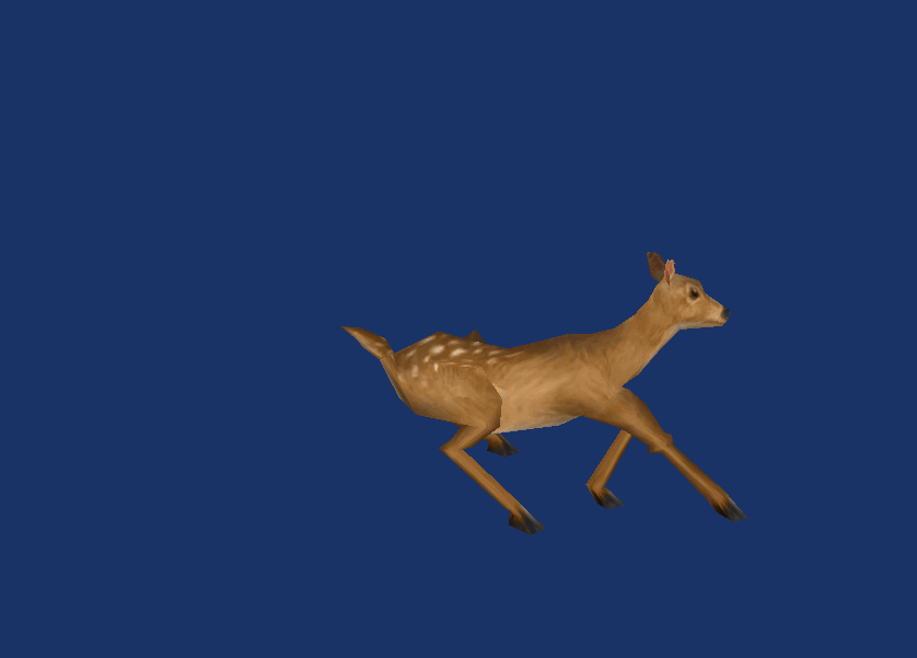 小鹿模型,带贴图绑定和动作