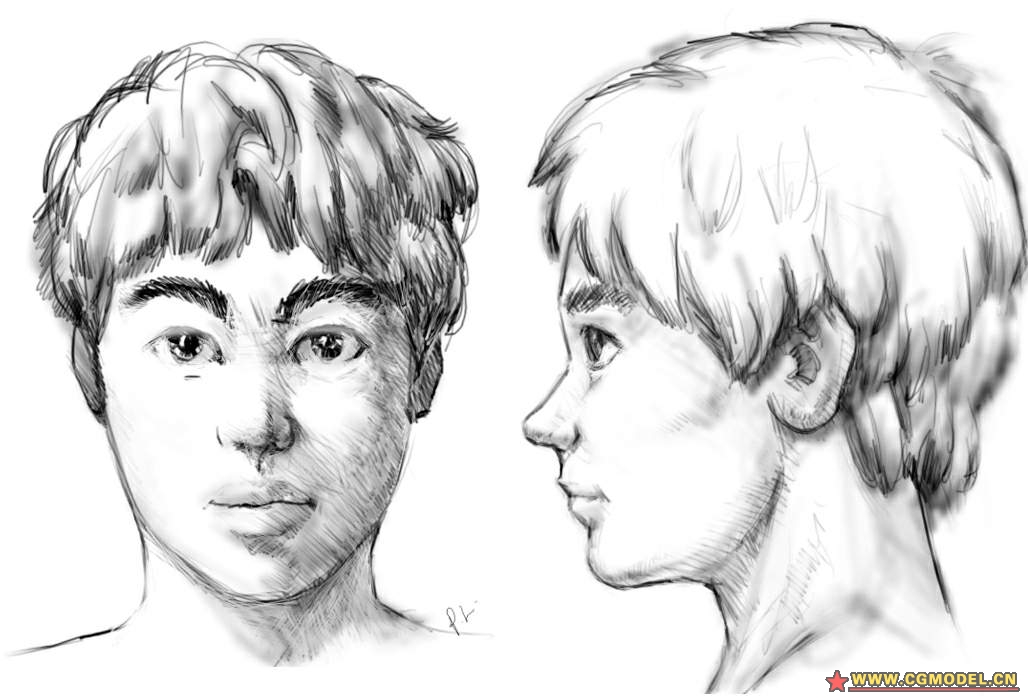 人物三视图 真人版_教程/经验_cg模型网