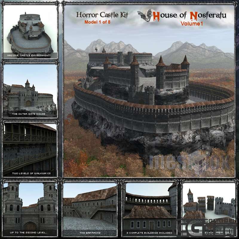 ** 吸血鬼城堡_music作品_场景科幻场景_cg模型网