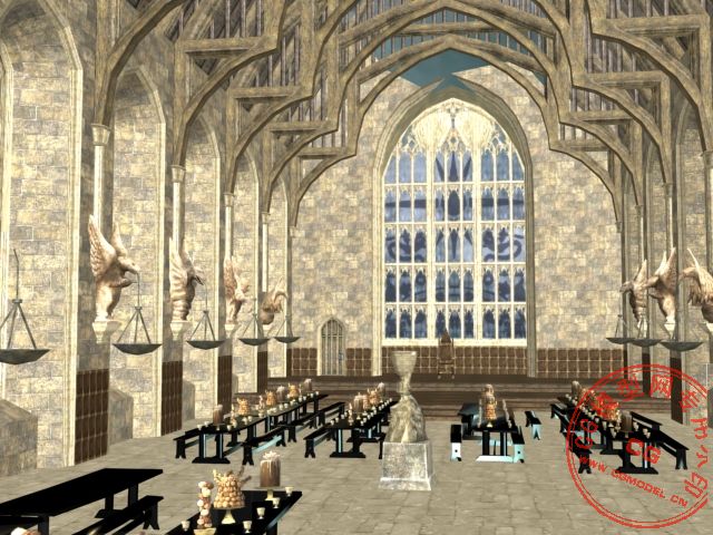 霍格沃兹大厅-CG模型网(cgmodel)-专注CG模型