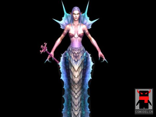 娜迦女战士模型