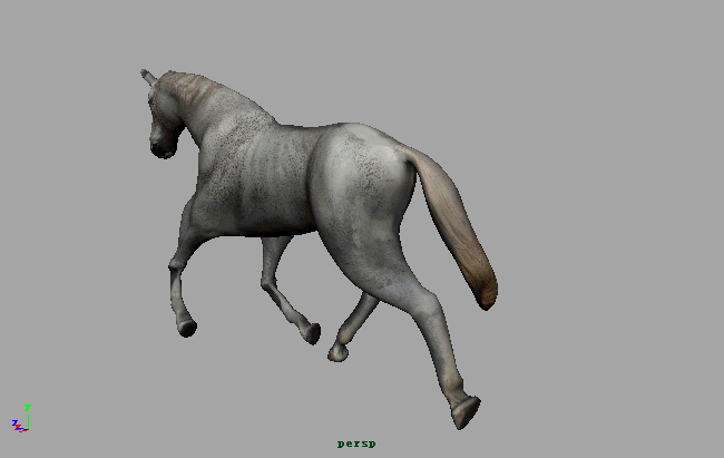 超写实马之二,带绑定,动作和两套贴图,maya-max2012