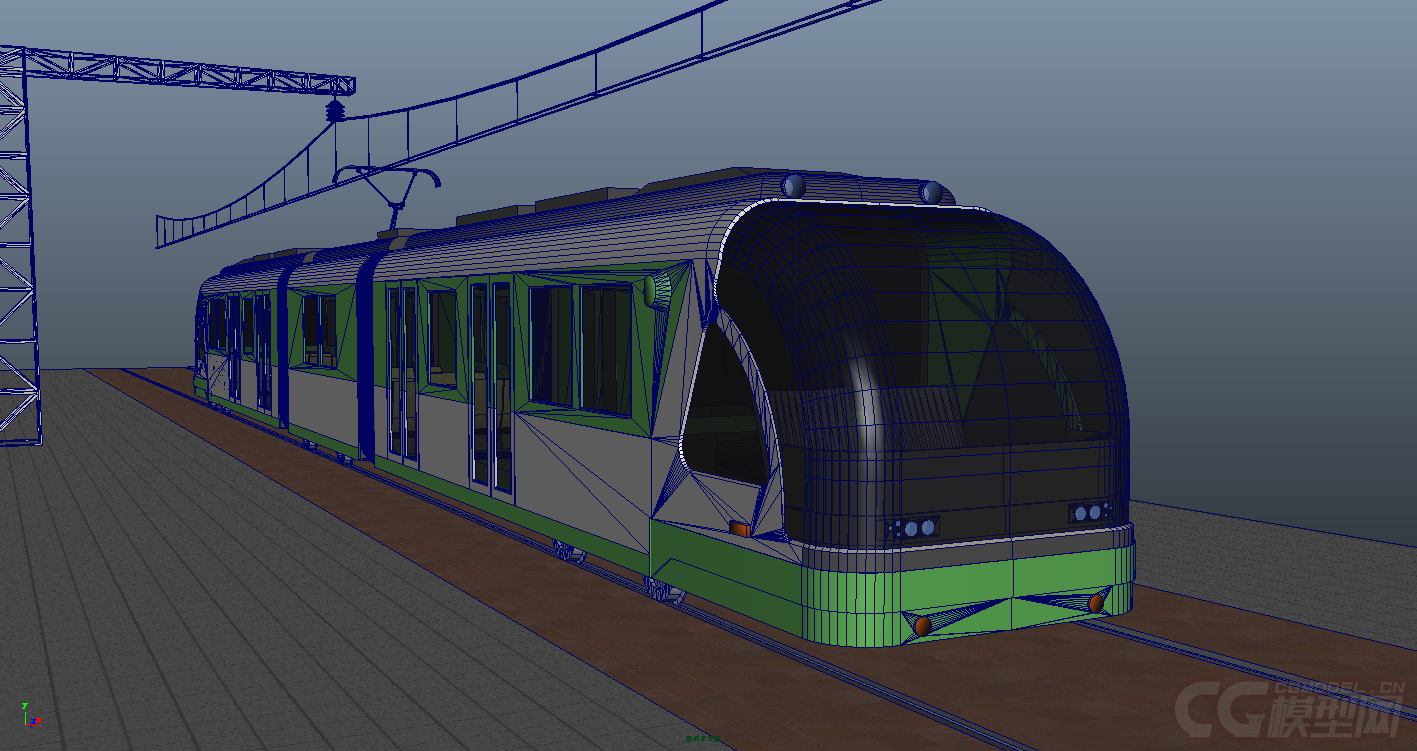火车 电车轻轨 地铁 mayamax fbx模型带材质