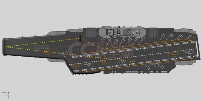 中国辽宁号航空母舰工业3d模型,各种三维格式,可以打印