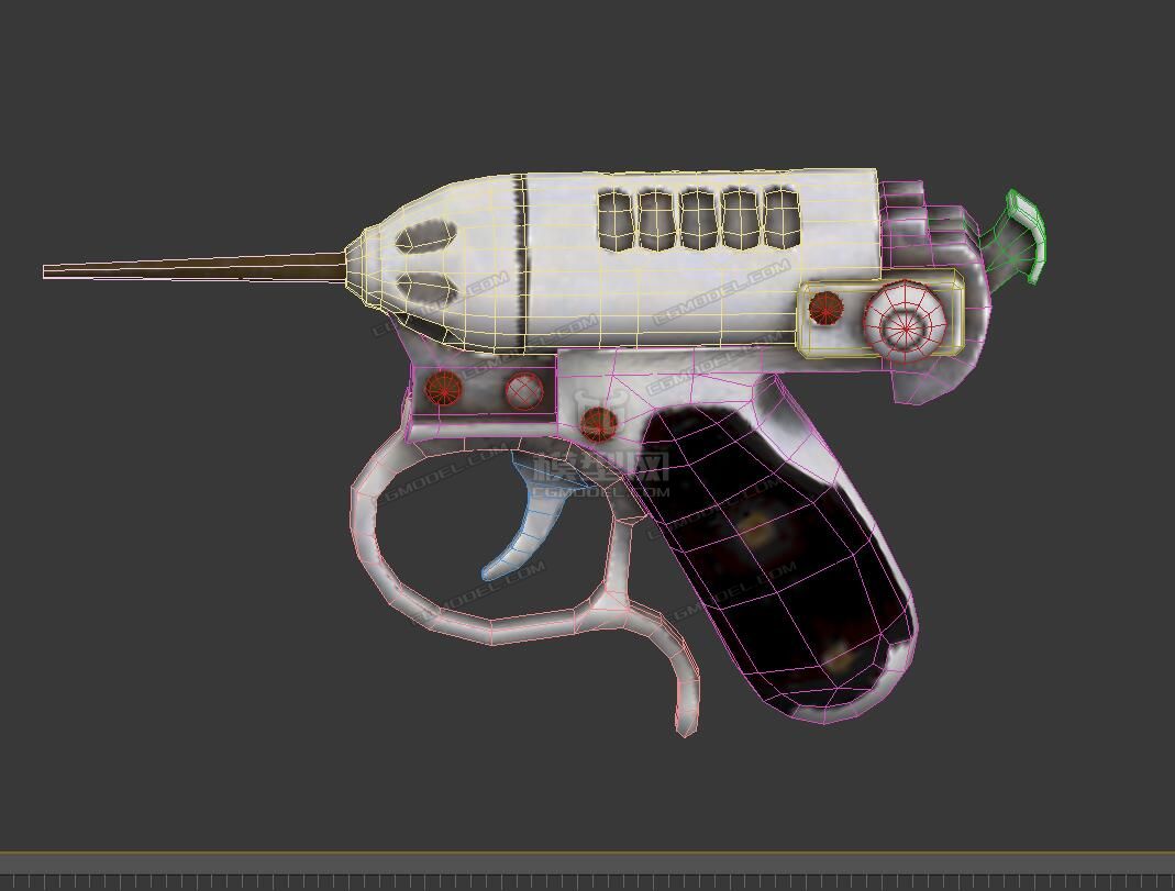 黑衣警探中科幻手枪--小蟋蟀袖珍手枪-CG模型