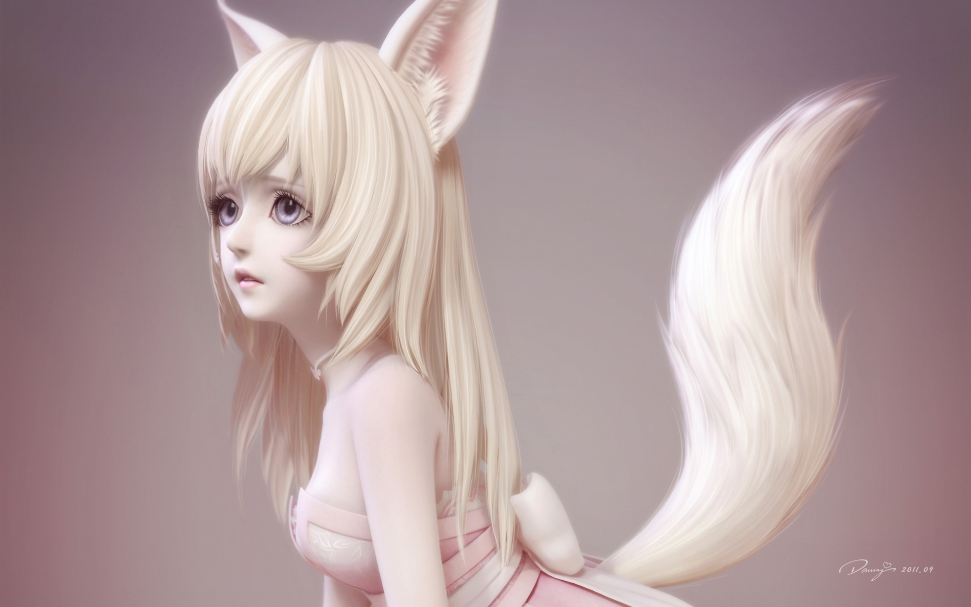 (原创)3d插画_卖萌小狐狸_图片更新-原创-角色/人物