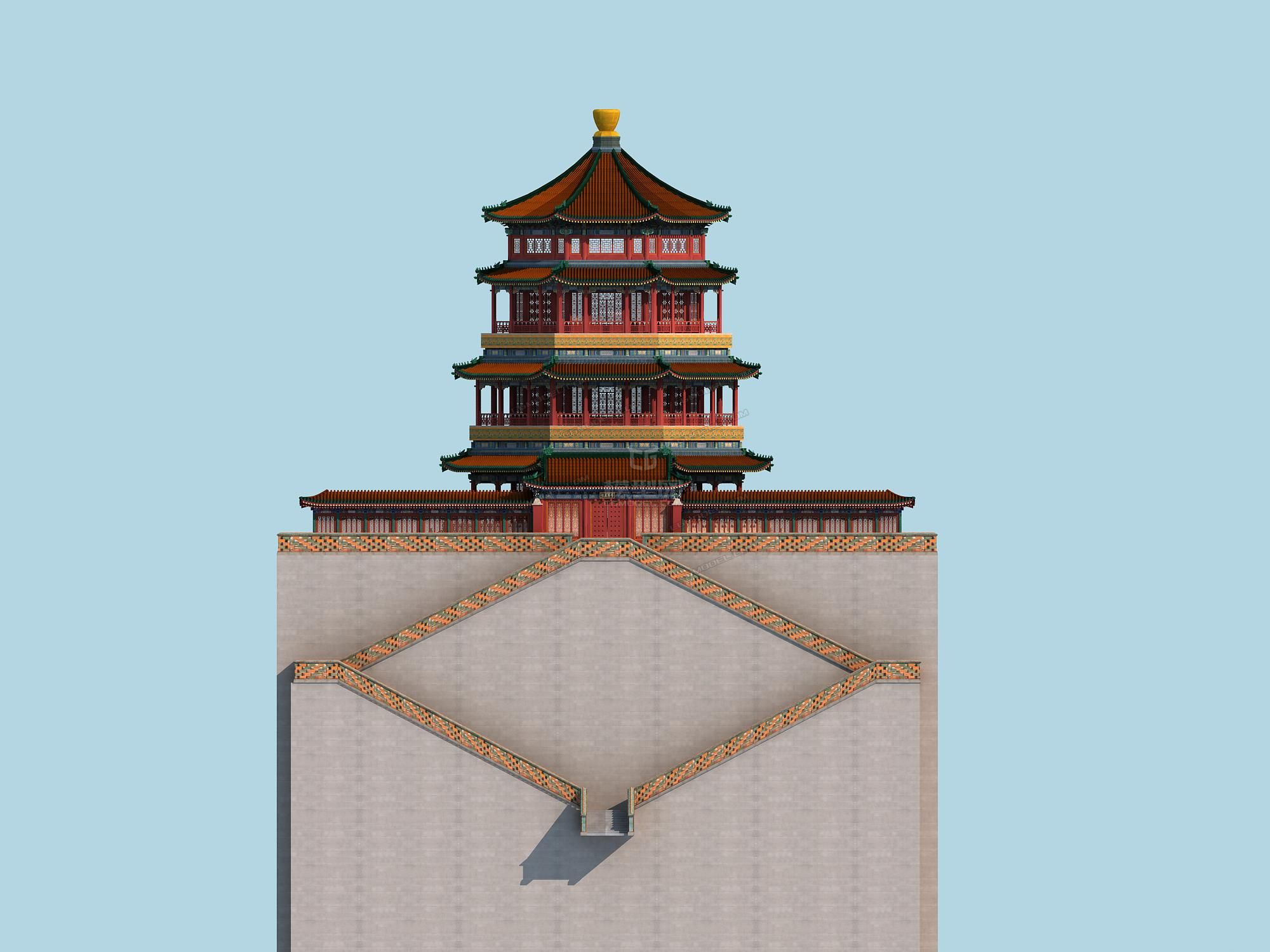 颐和园 佛香阁 ** 贴图齐全.