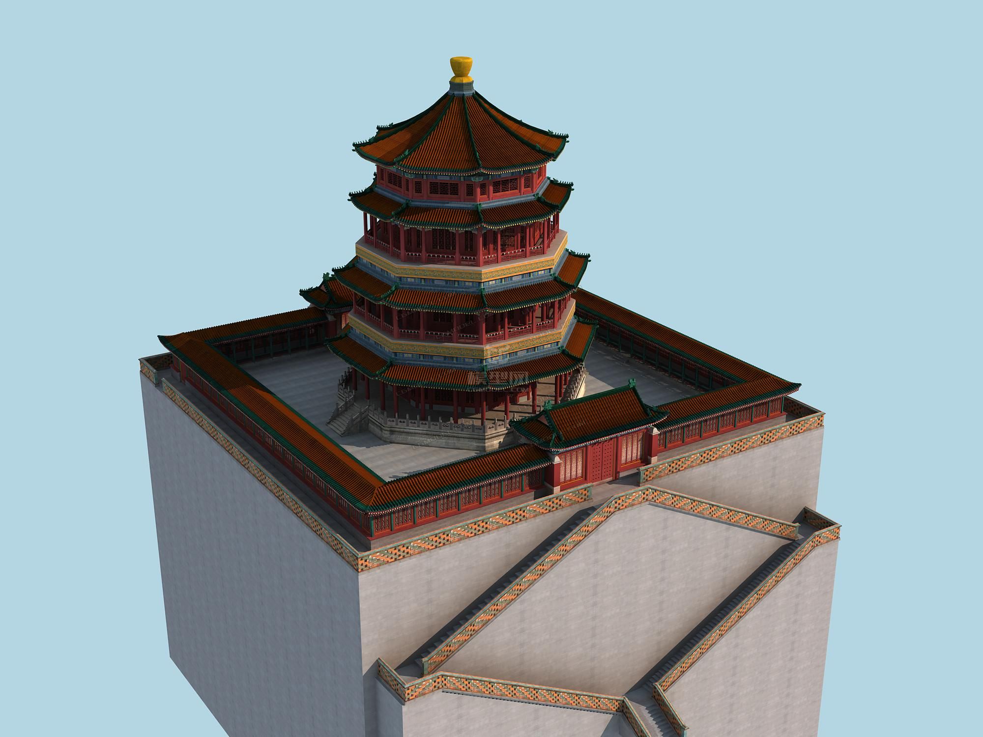 颐和园 佛香阁 ** 贴图齐全.