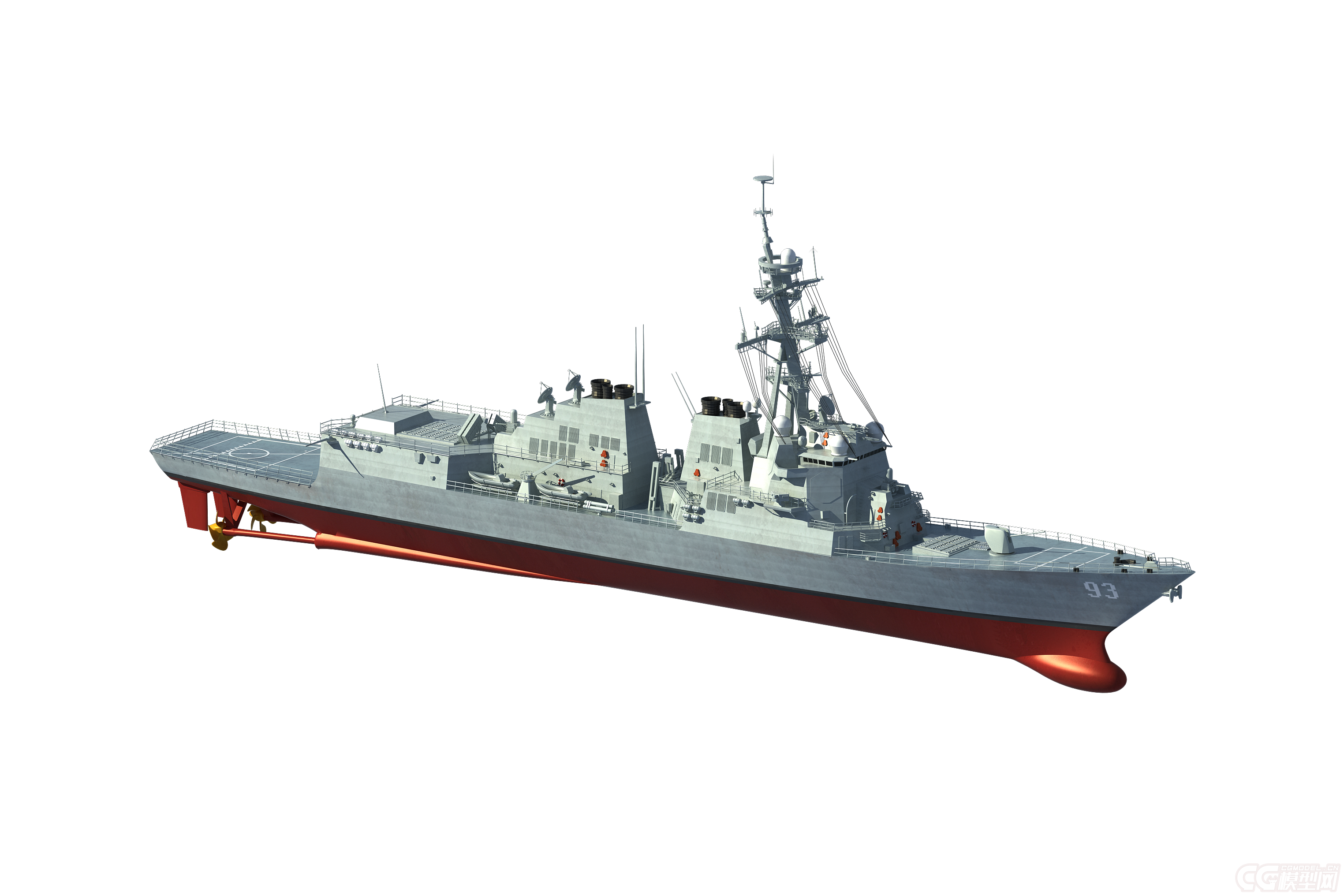 阿利·伯克级驱逐舰-军舰-船艇-mr. 傻瓜-cg模型网