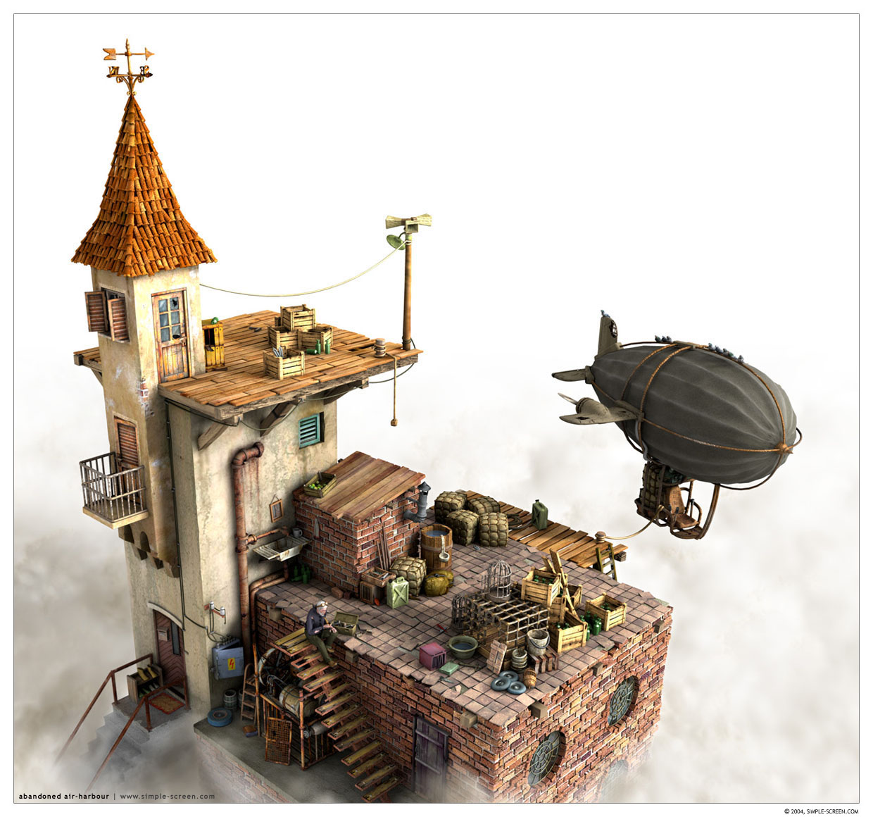 天空之城_`nous∵_~作品_场景自然场景_cg模型网