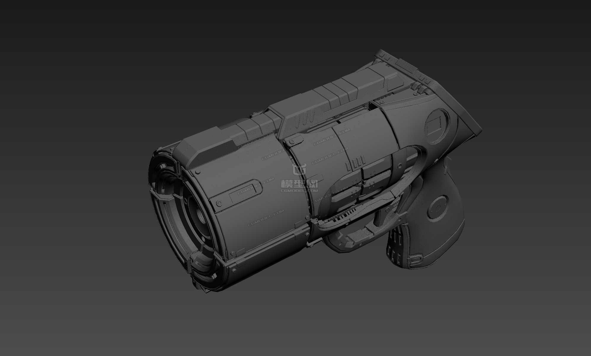 科幻枪 镭射枪 杀戮都市炫酷手枪"XGUN"-CG模型网(cgmodel)-专注CG模型