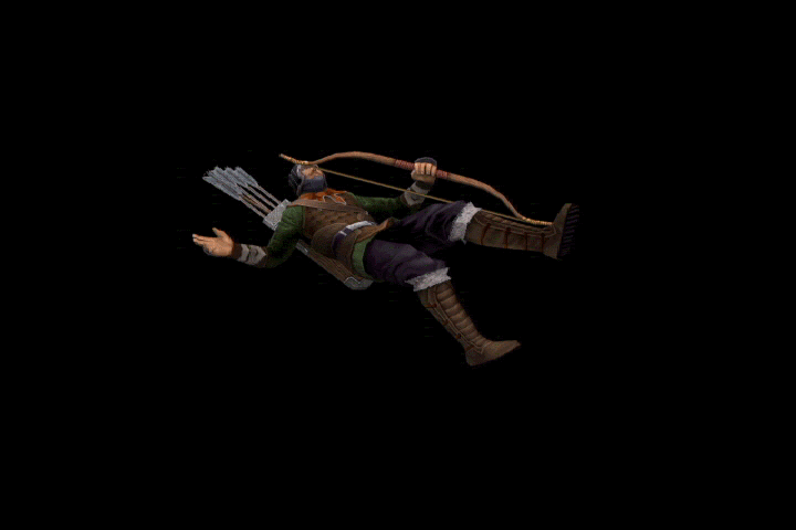 3d(弓箭手)带动画和贴图,供游戏制作-孩子-女-人物