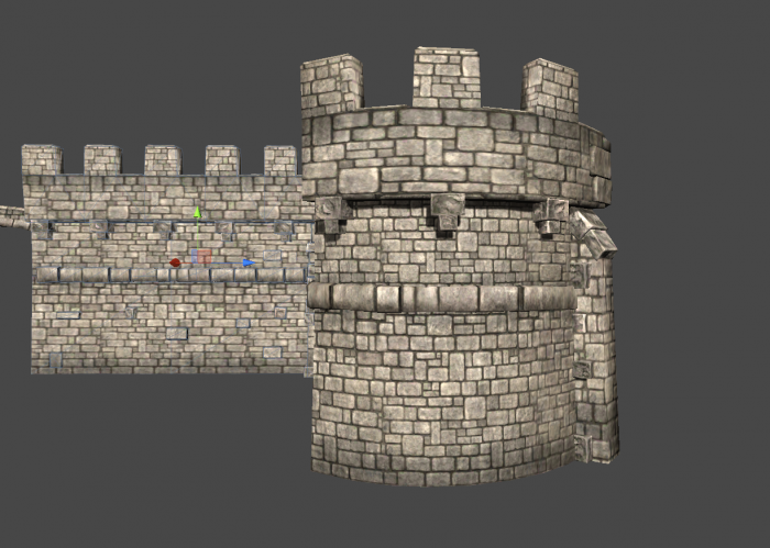 中世纪城堡建筑模型元素 包括城堡 高塔 房子 城墙 水井 吊台 帐篷