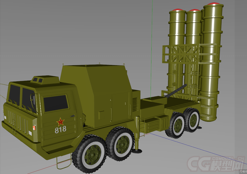 地空导弹发射车 c4d模型-cg模型网(cgmodel)-让设计更