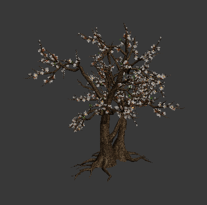 3dmax 桃花树(桃花岛桃花林桃花树模型下载)植物模型下载