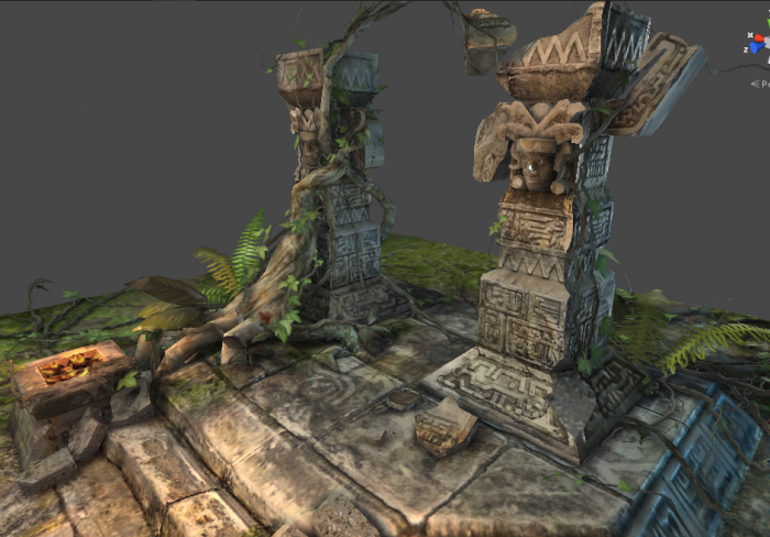 unity3d 部落 祭坛场景 u3d _boo10620作品_场景古代场景_cg模型网