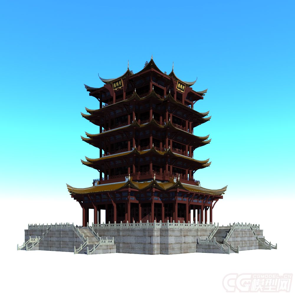 中国著名建筑黄鹤楼