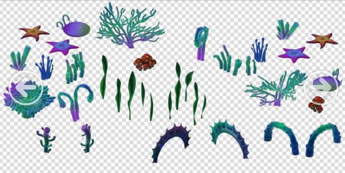 三渲二,海底植物,海藻,海草,海星,珊瑚