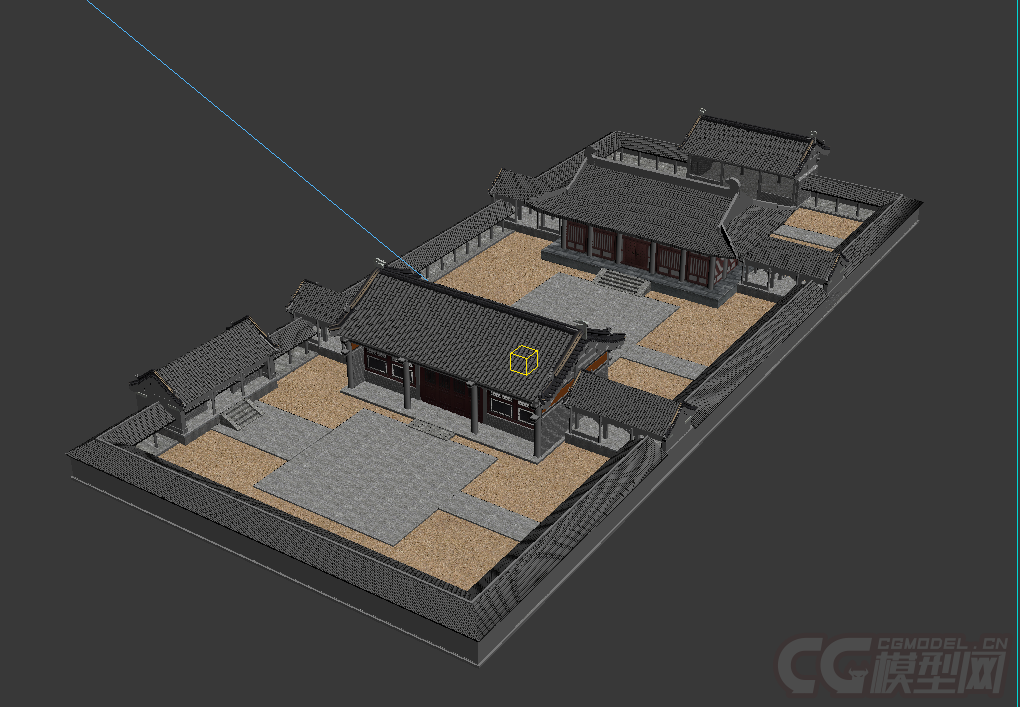 唐代小院 三进四合院