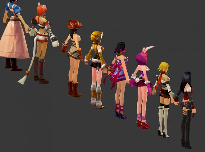 unity 3d 素材低模美女格斗者