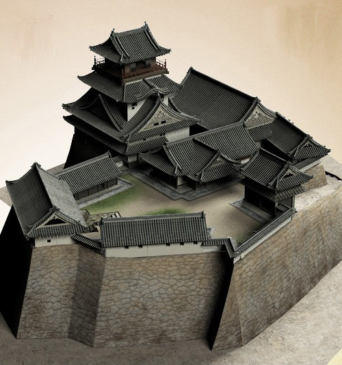 世界著名古建筑(1)——日本高知城,东方城堡,古城,塔楼完全仿真,日式