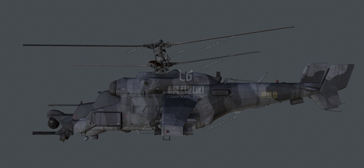 精品飞机——武装直升机米24雌鹿hind直升飞机模型