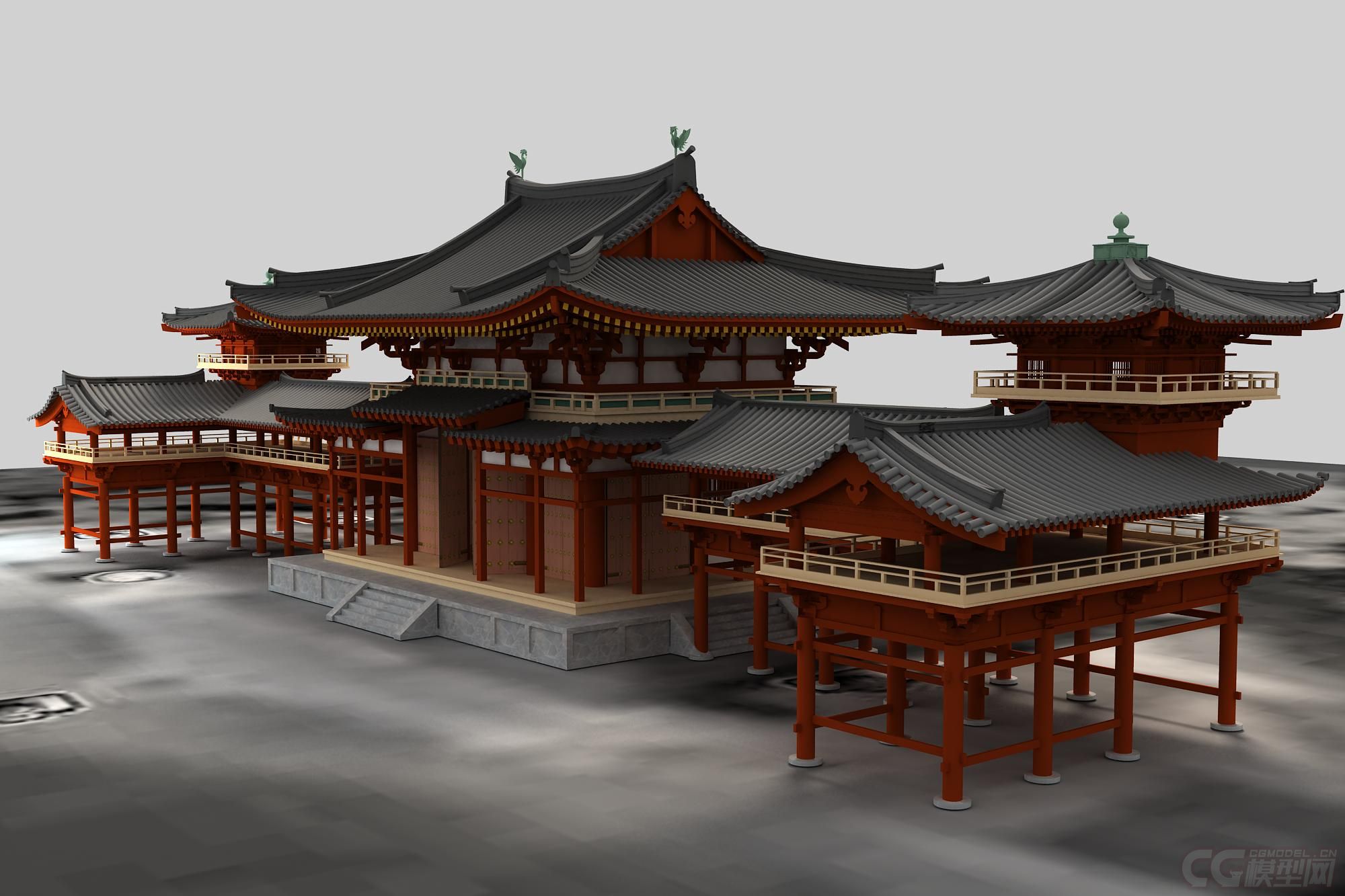 超写实古建,清代建筑,古代建筑,大殿,宫殿入门,大门,含材质贴图灯光