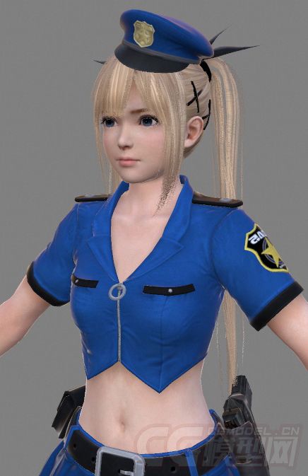 [整理]doa5角色模型_玛丽罗斯_警服