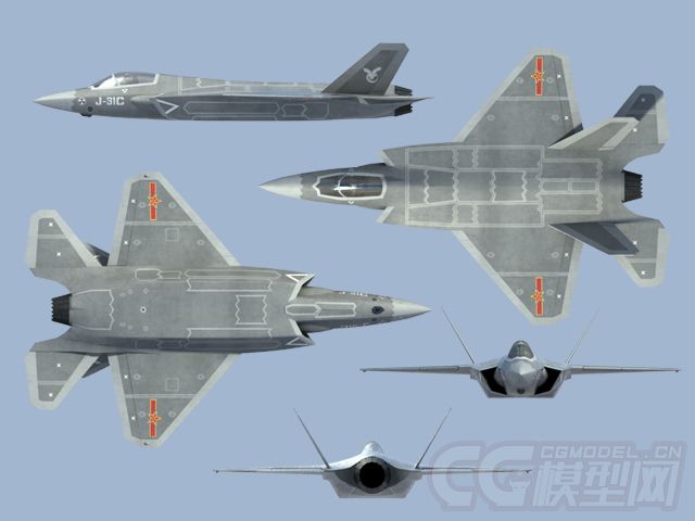 歼31c垂直起降战斗机模型及视频(活动结_cgnil作品_冷
