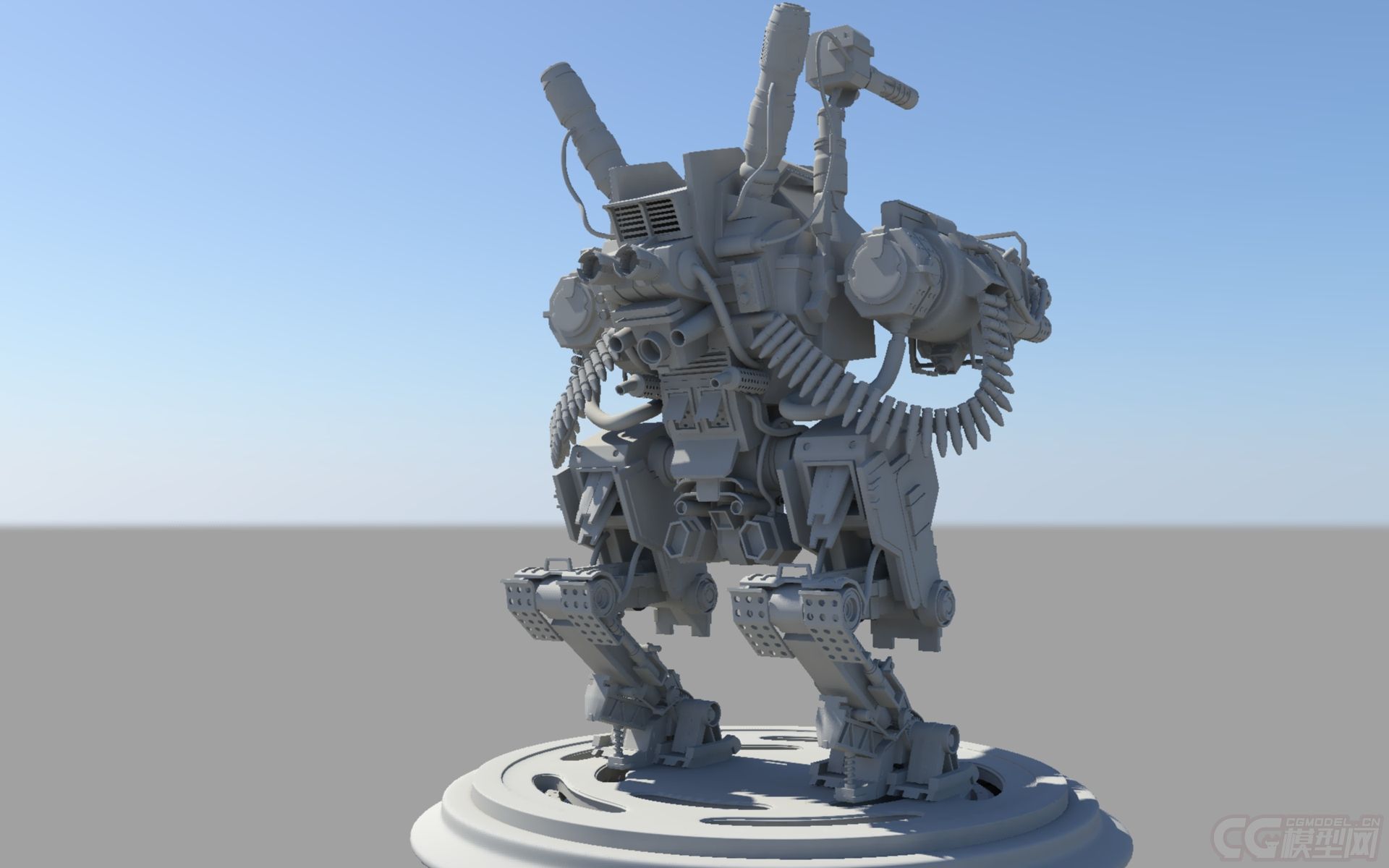 精细复杂的的战斗机甲机器人maya模型!