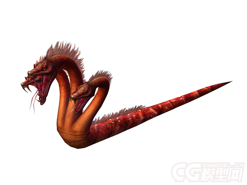 高质量三头蛇三头龙怪物蛇怪三头蛇怪物