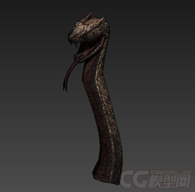蛇头_hilily作品_雕塑/文物神话雕塑_cg模型网