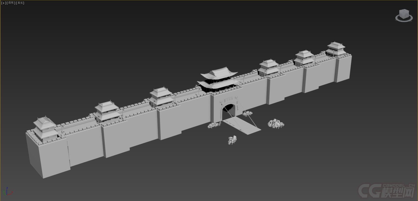 长安城墙_残花雨作品_场景自然场景_cg模型网