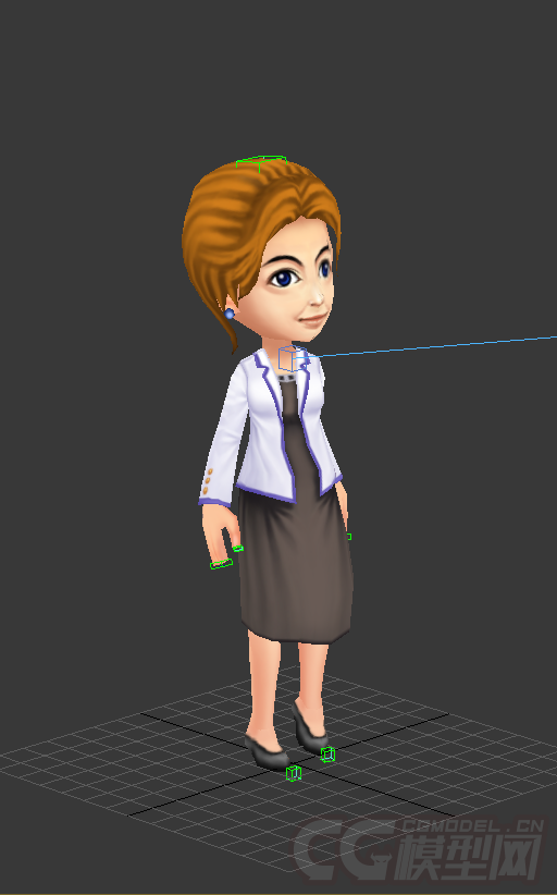 女人,女老师,低模免费,q版_哒哒一首歌作品_人物孩子-女_cg模型网