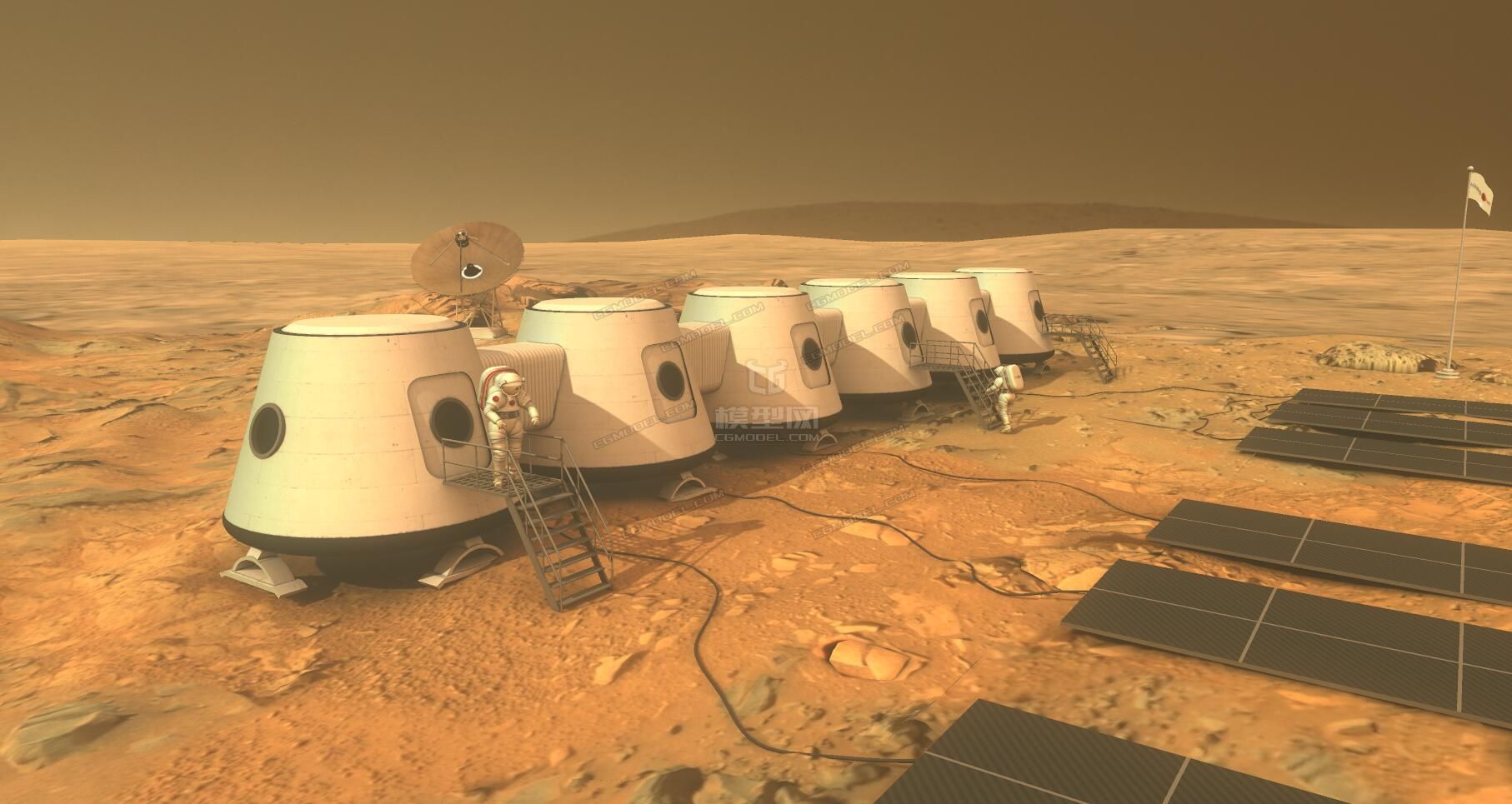超写实火星一号基地  火星殖民地    火星移民计划  mars-one$156