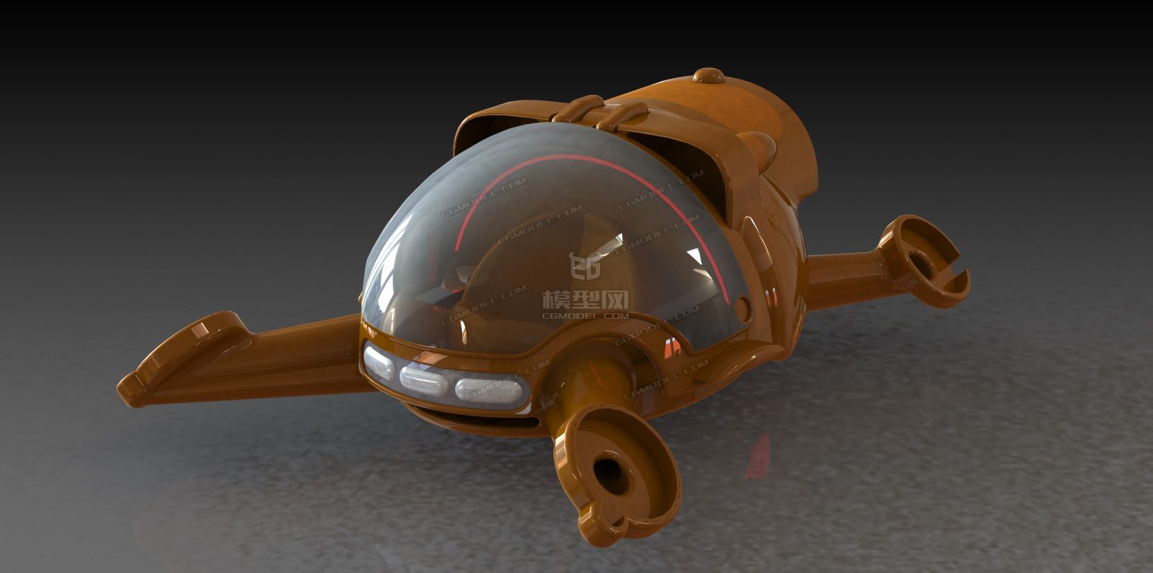 空陆两用载人四轴飞行器概念设计建模图纸-C