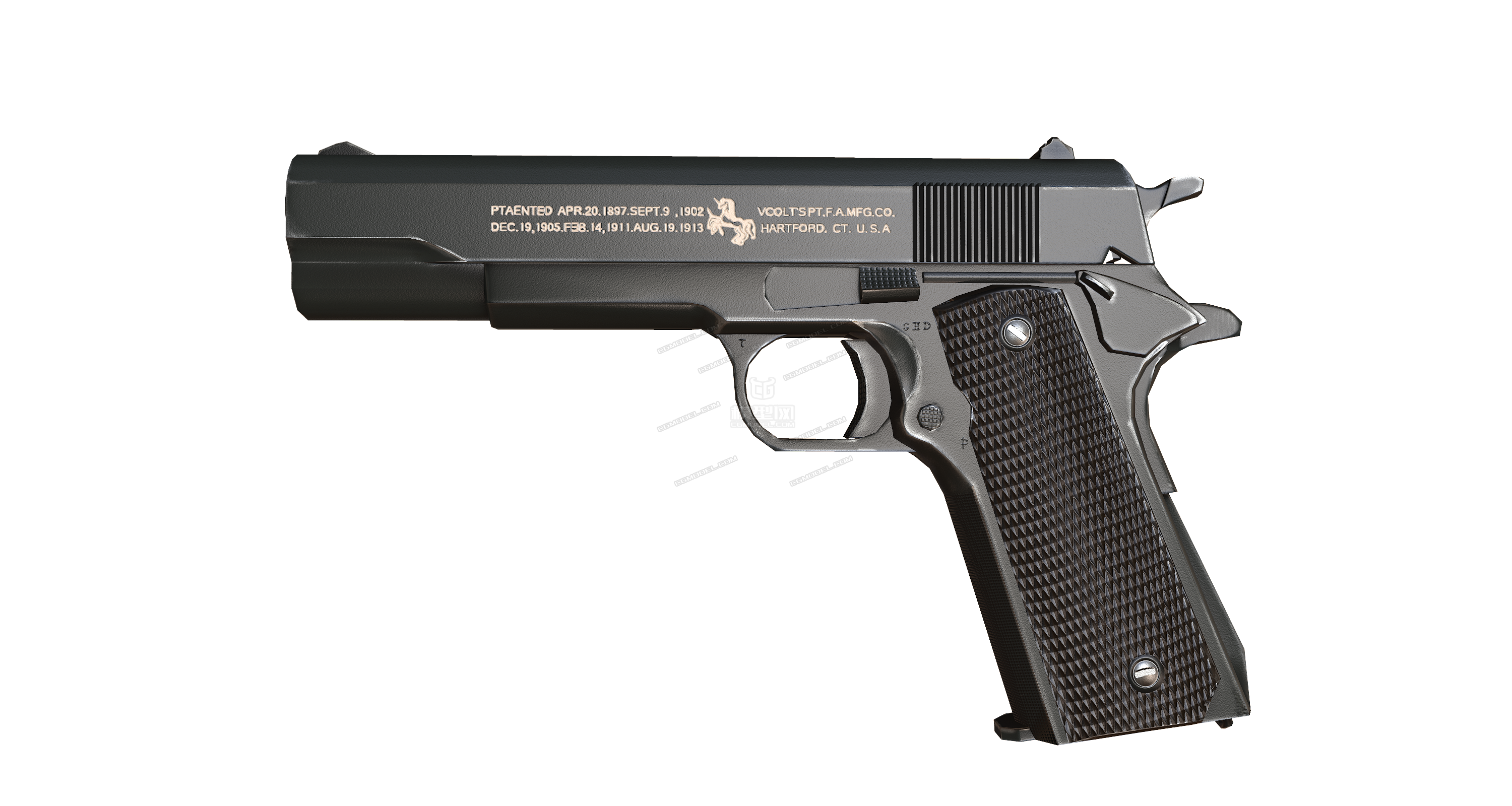 m1911手枪模型无内部零件枪械