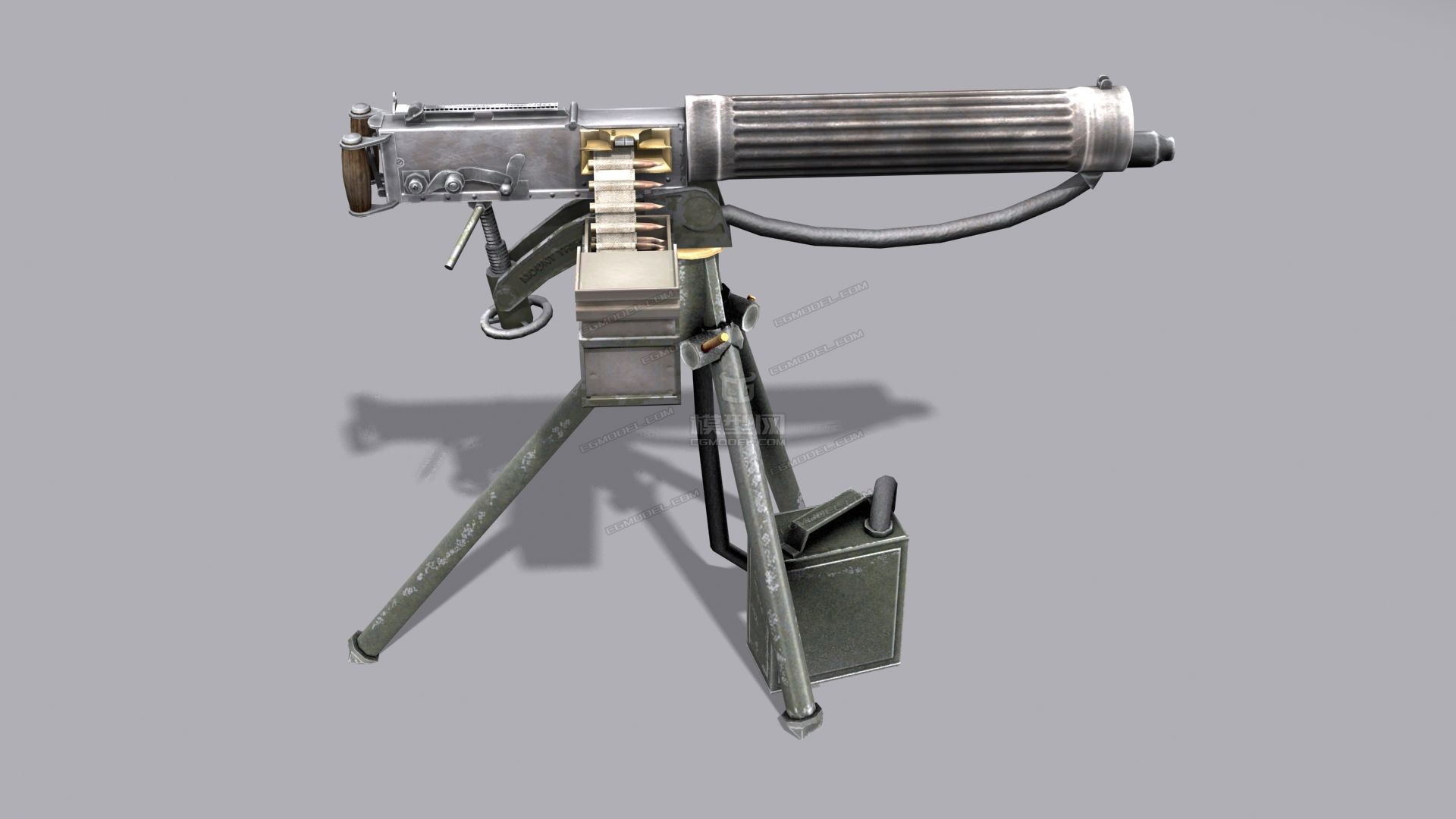 英国威格斯303式重机枪,水冷重机枪、马克沁重机枪-CG模型网(cgmodel)-专注CG模型