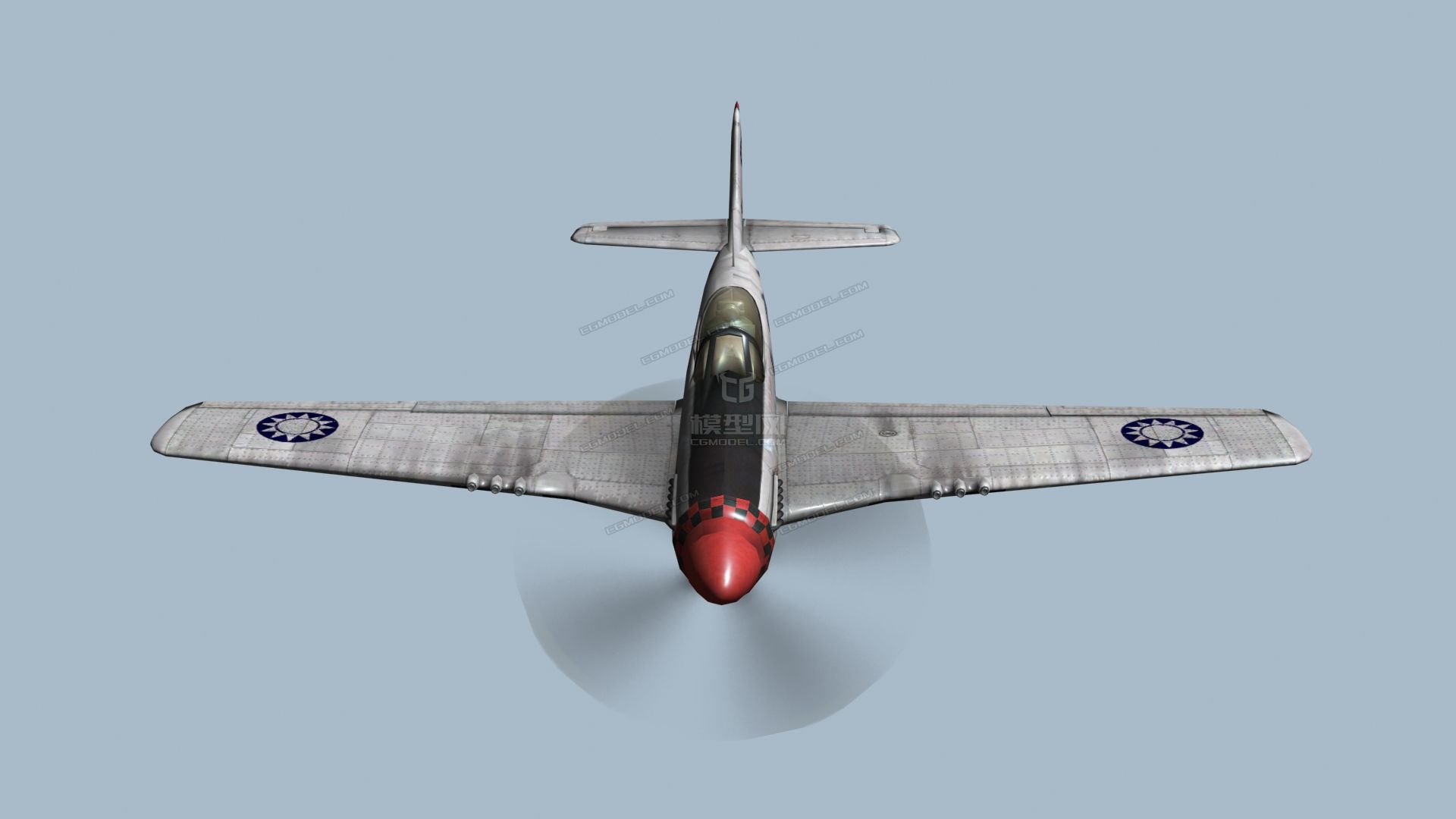 二战抗战解放战争,国民党空军P51D野马战斗机