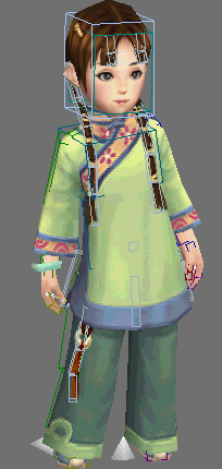 古代小女孩,女娃模型带动画_迷茫儿歌作品_人物孩子-女_cg模型网
