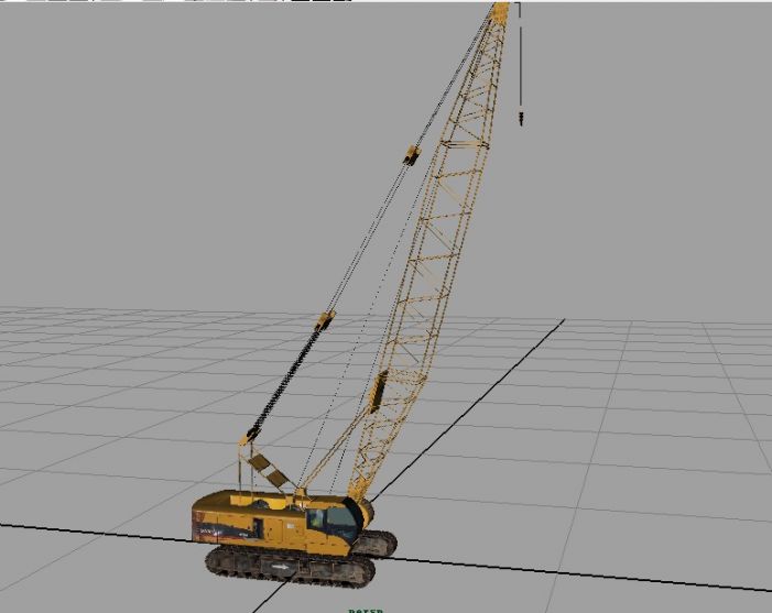 钢板桩 桥搭建施工动画 挖机 吊机模型-CG模型