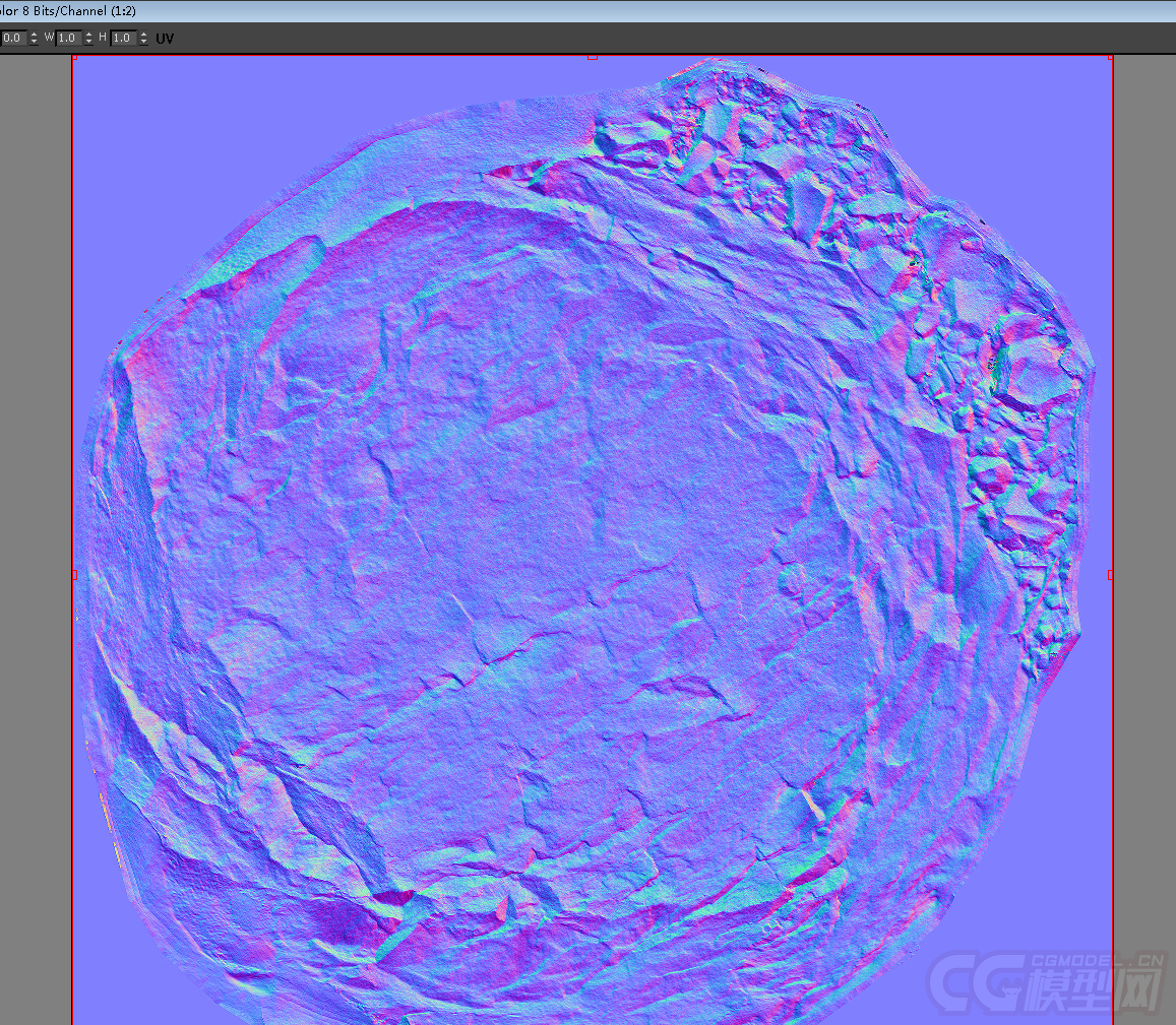 次时代全角度岩石石头 2048法线贴图颜色贴图贴图 内有obj max格式文件