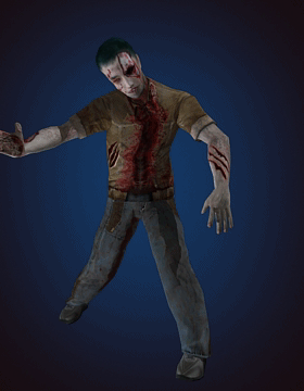 丧尸僵尸模型下载 带9套动作 可用于游戏项目 (本人原创)