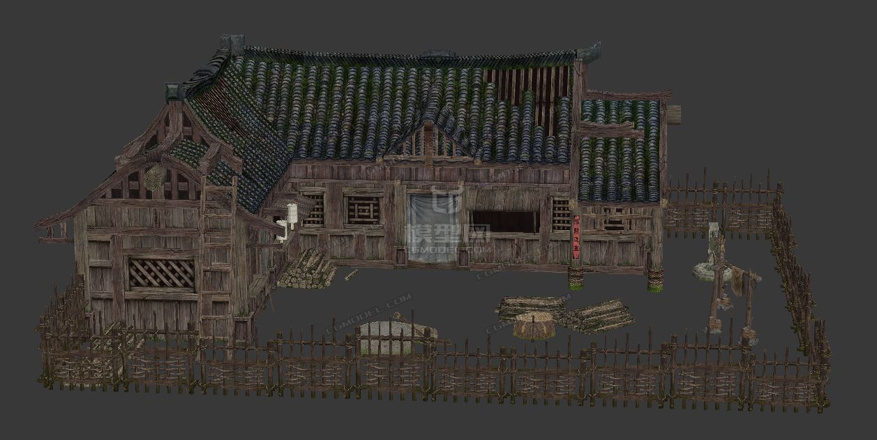破旧的房屋 农家小院￥12