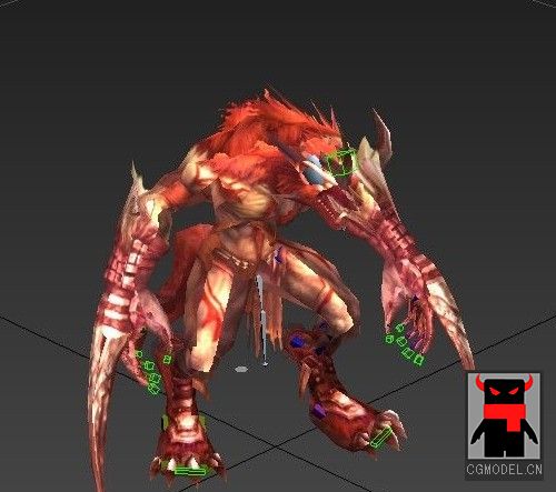 3d模型 恶魔狼人带待机动作