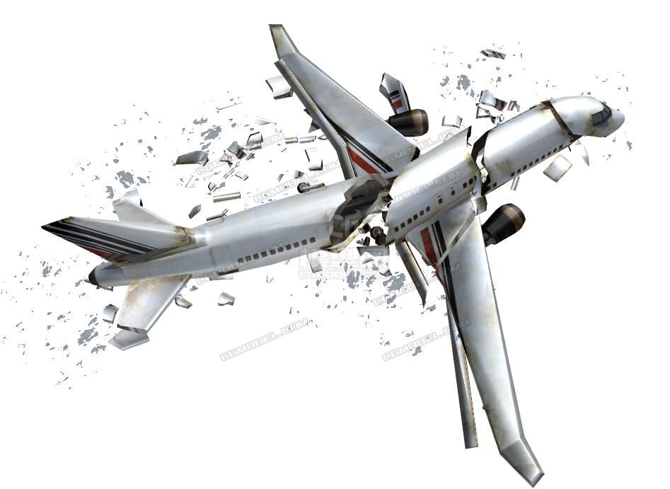 飞机坠毁 飞机残骸 破损飞机 坠机 破裂飞机 飞机撞击 飞机坠落 飞机