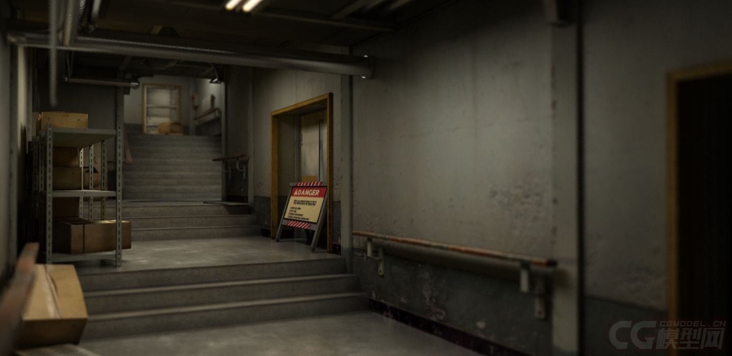 楼梯走廊 储物间 地下室-CG模型网(cgmodel)-专注CG模型
