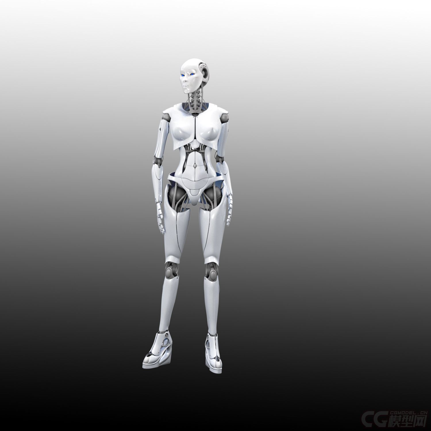 机械,机器人,女,女人,女机器人_柏鼠作品_人物机器人/机甲_cg模型网