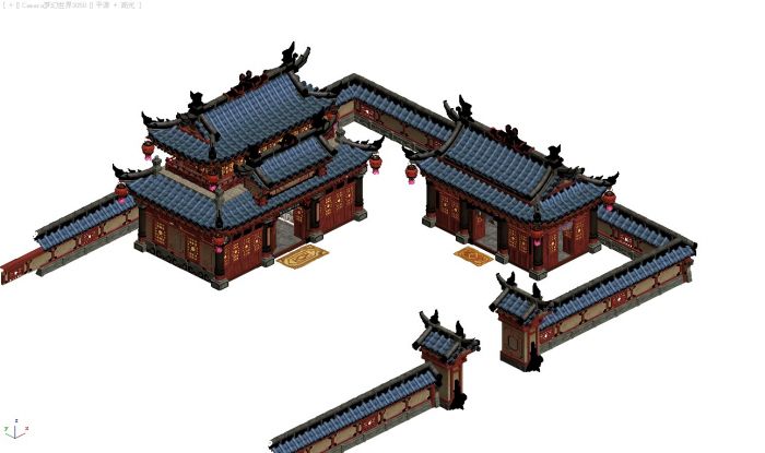 古代殿堂场景模型￥30 .max
