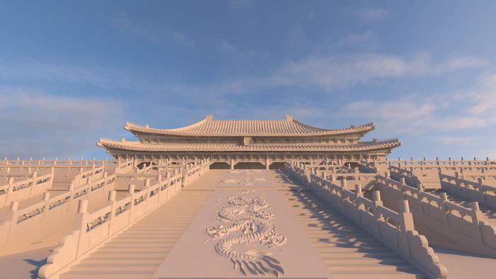 中国风太和殿高精度模型,高端大气古建筑场景